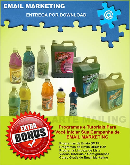 Lista de Emails Fábrica de Produtos de Limpeza