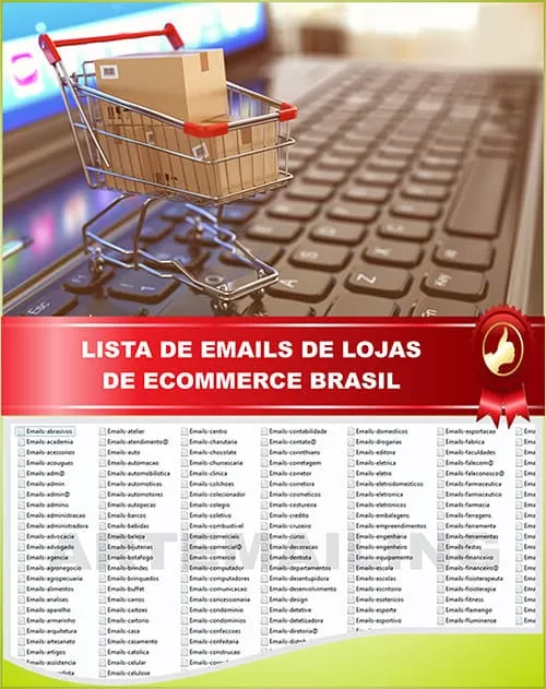 Lista de Emails Lojas de Ecommerce Brasil